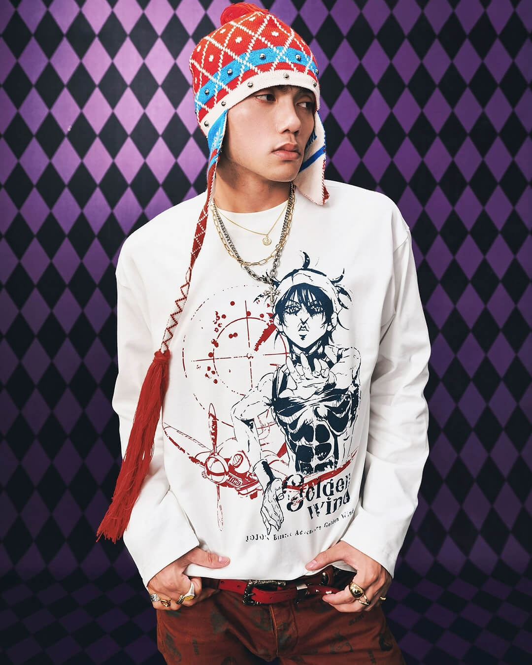 JOJO  Character Print Long Sleeve Tee-Coordom