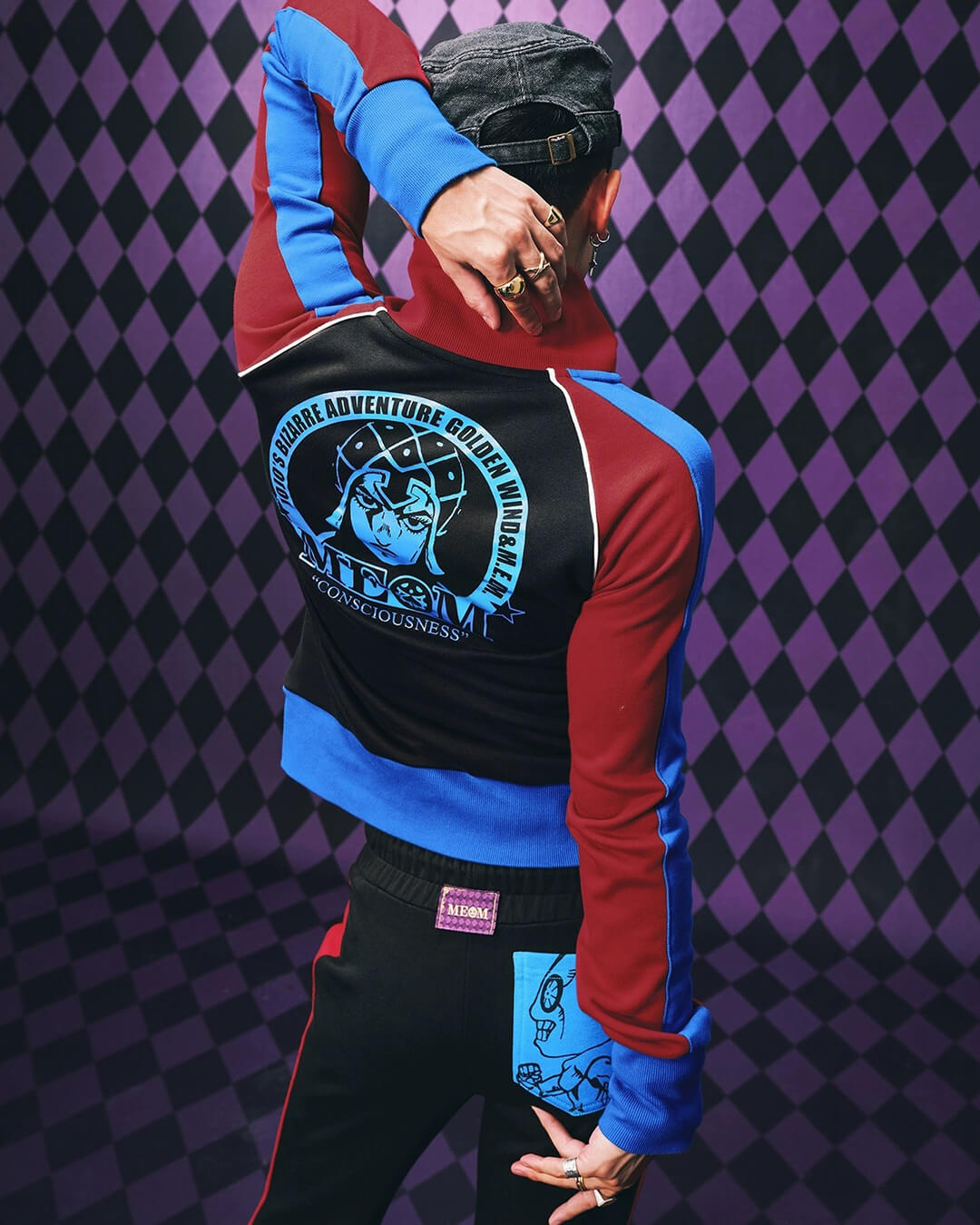 JOJO  Color Block High Neck Track Jacket-Coordom