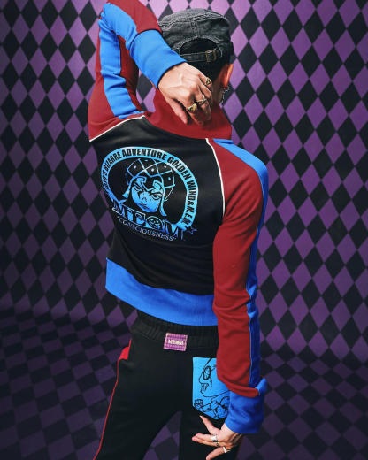 JOJO  Color Block High Neck Track Jacket-Coordom