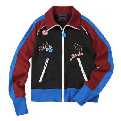 JOJO  Color Block High Neck Track Jacket-Coordom