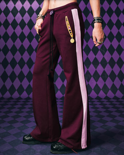 JOJO  Color Block Side Stripe Track Pants-Coordom
