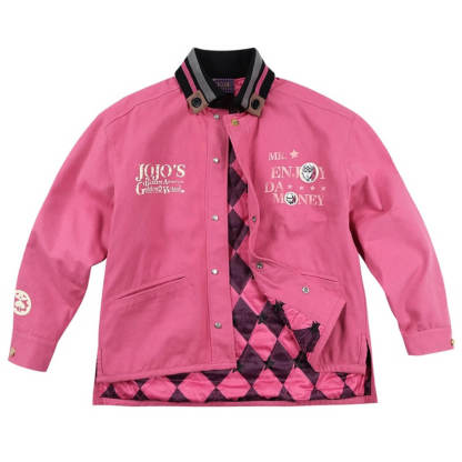 JOJO  Diamond Plaid Quilted Work Jacket-Coordom