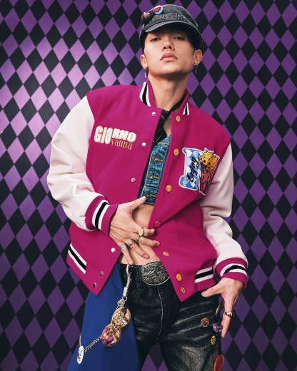 JOJO  Embroidered Patch Varsity Jacket-Coordom