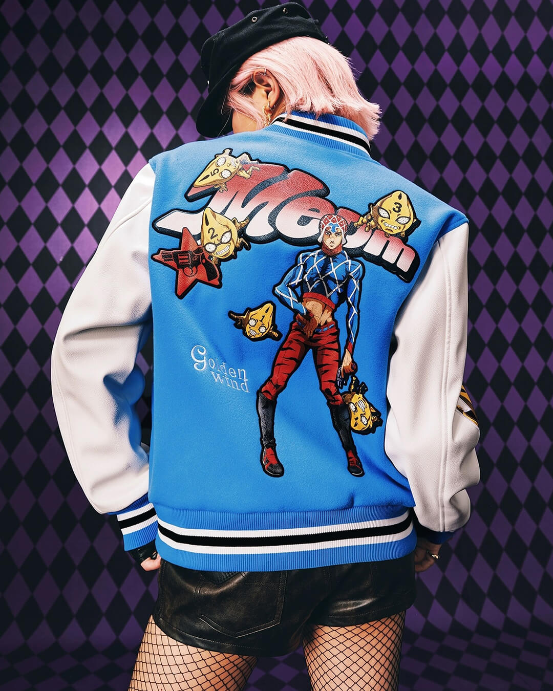 JOJO  Embroidered Patch Varsity Jacket-Coordom