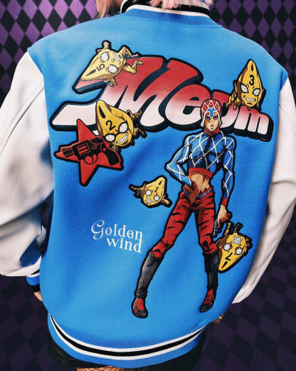 JOJO  Embroidered Patch Varsity Jacket-Coordom