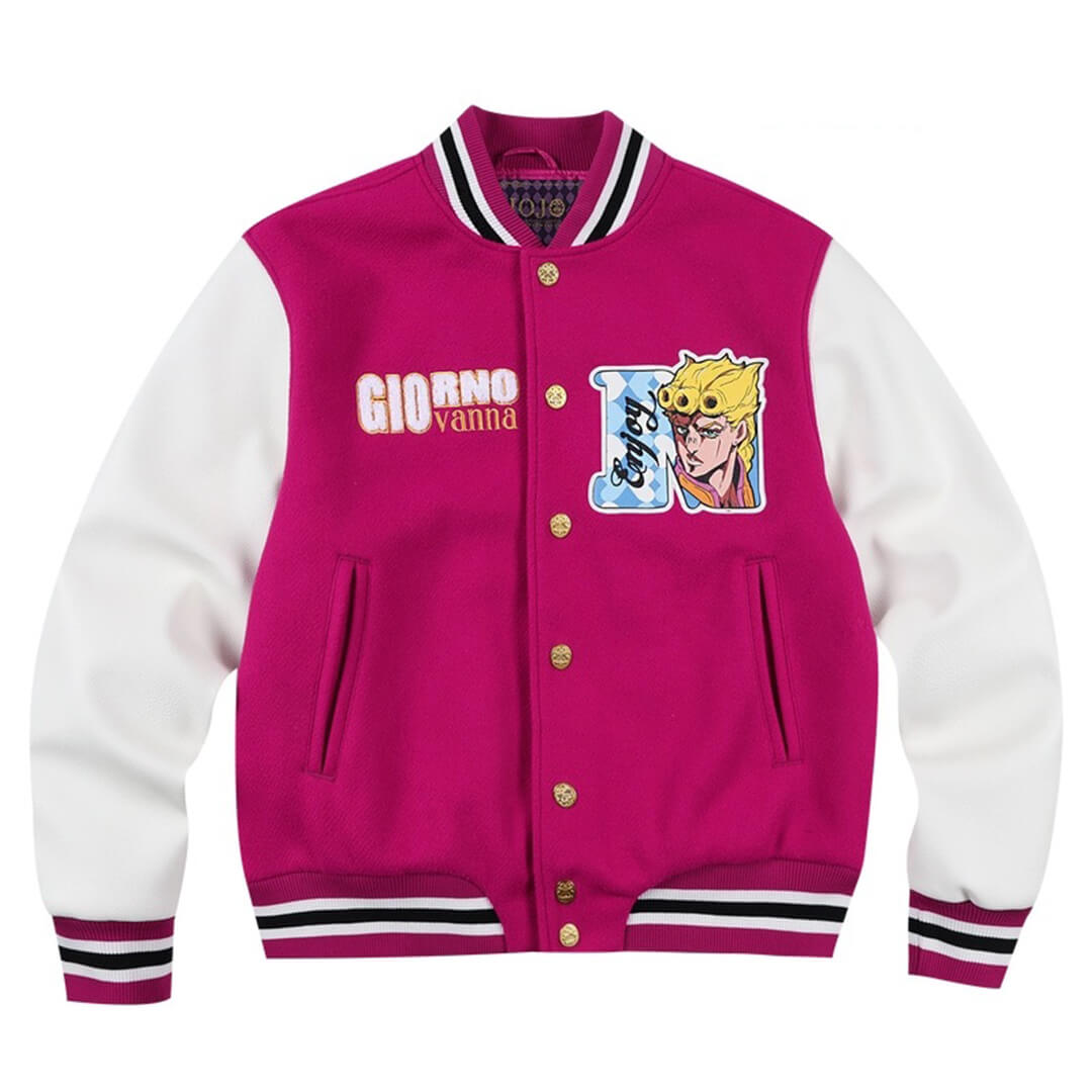 JOJO  Embroidered Patch Varsity Jacket-Coordom