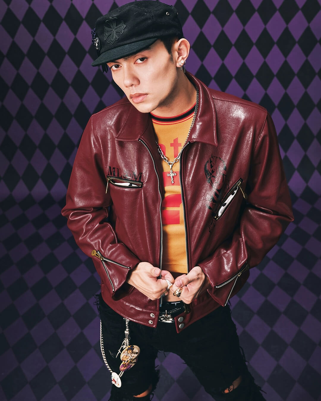 JOJO  PU Leather Biker Jacket-Coordom