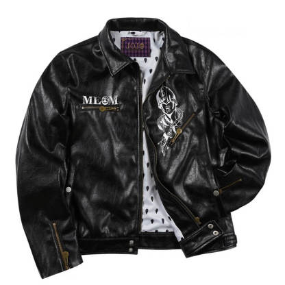 JOJO  PU Leather Biker Jacket-Coordom