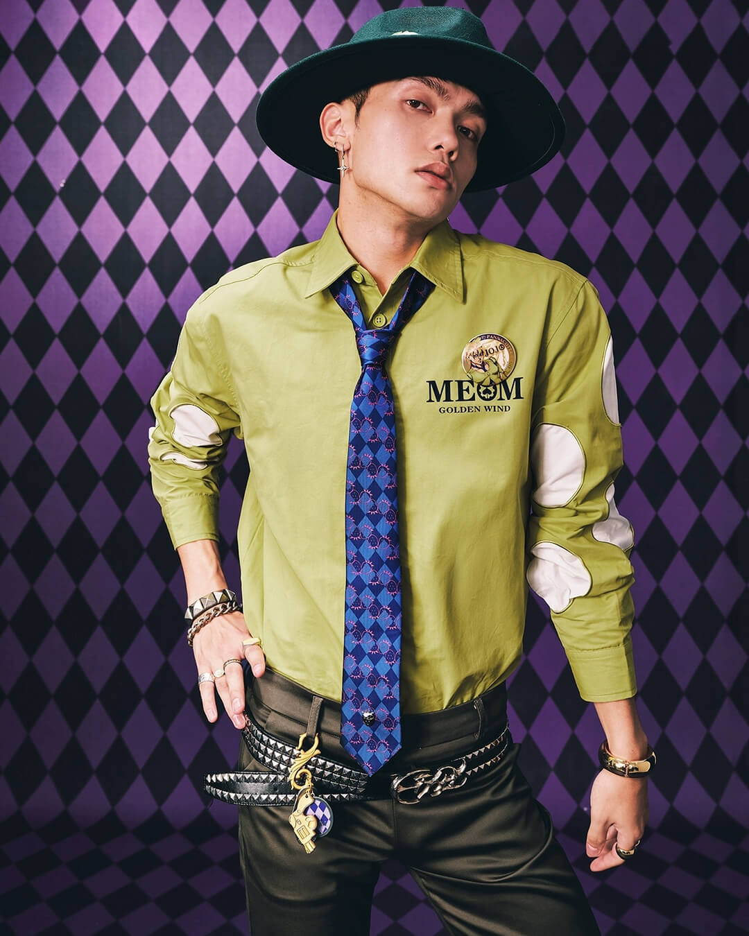 JOJO  Patchwork Long Sleeve Shirt-Coordom