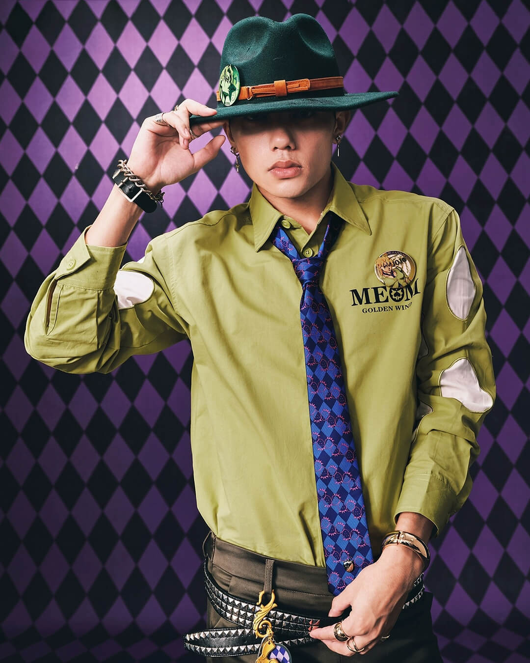 JOJO  Patchwork Long Sleeve Shirt-Coordom