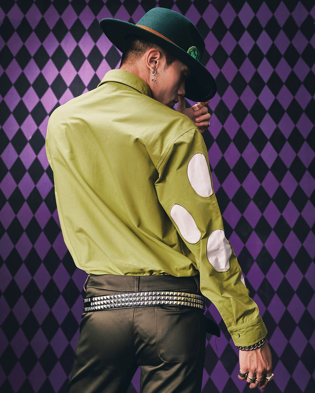 JOJO  Patchwork Long Sleeve Shirt-Coordom