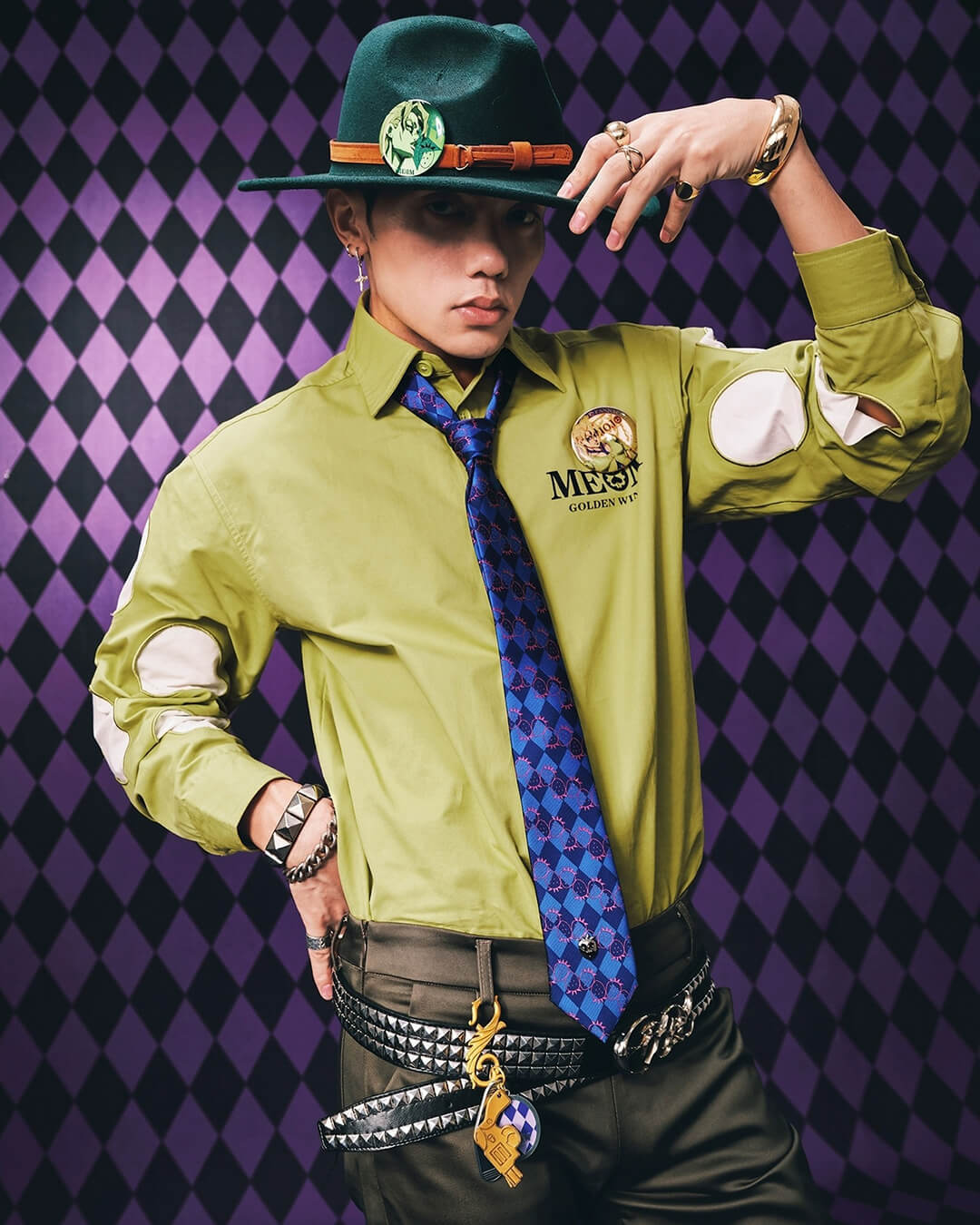 JOJO  Patchwork Long Sleeve Shirt-Coordom