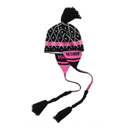 JOJO  Studded Plaid Ear Flap Beanie-Coordom