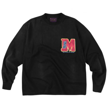 JOJO  Washed Distressed Character Print Long Sleeve Tee-Coordom