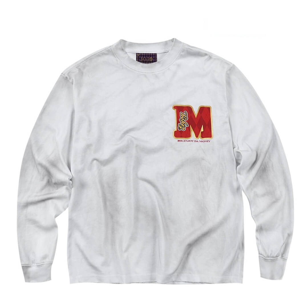 JOJO  Washed Distressed Character Print Long Sleeve Tee-Coordom