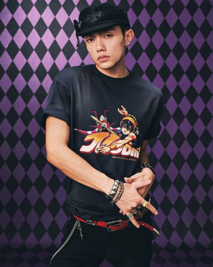 JOJO  Washed Distressed Character Print Tee-Coordom