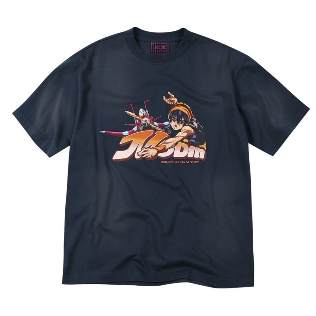 JOJO  Washed Distressed Character Print Tee-Coordom
