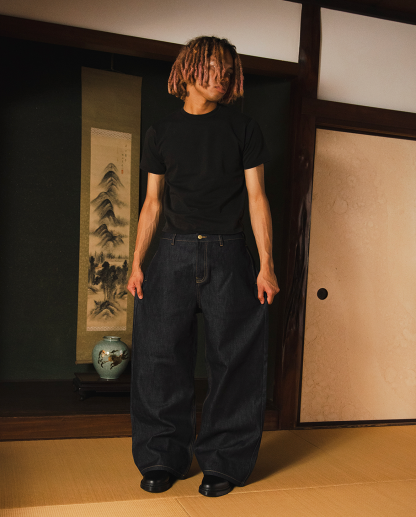 MENES Janome Raw Baggy Jeans - Indigo-Coordom