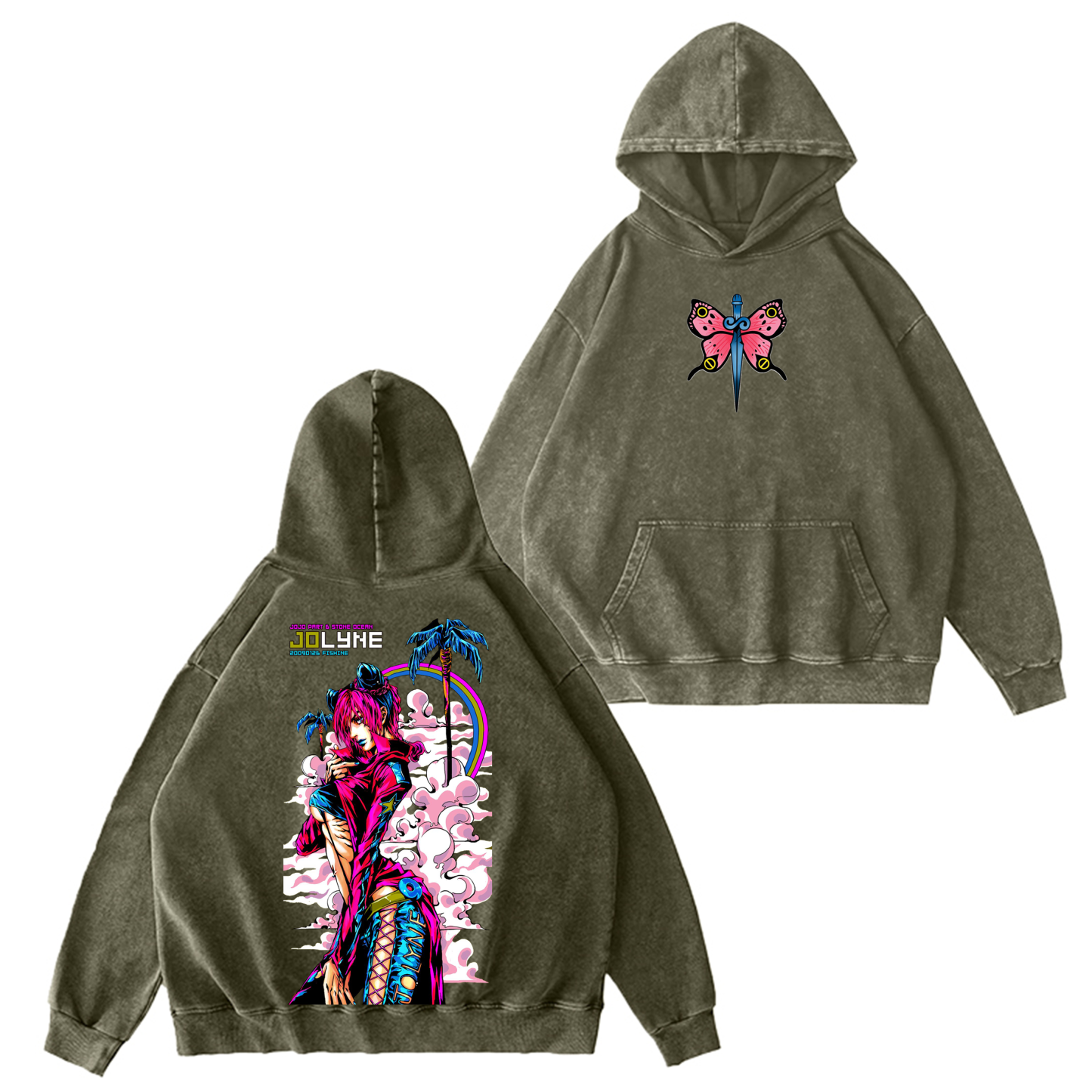 Jolyne Cujoh,JoJo Stone Ocean Washed T-shirt/Crewneck/Hoodie-Coordom
