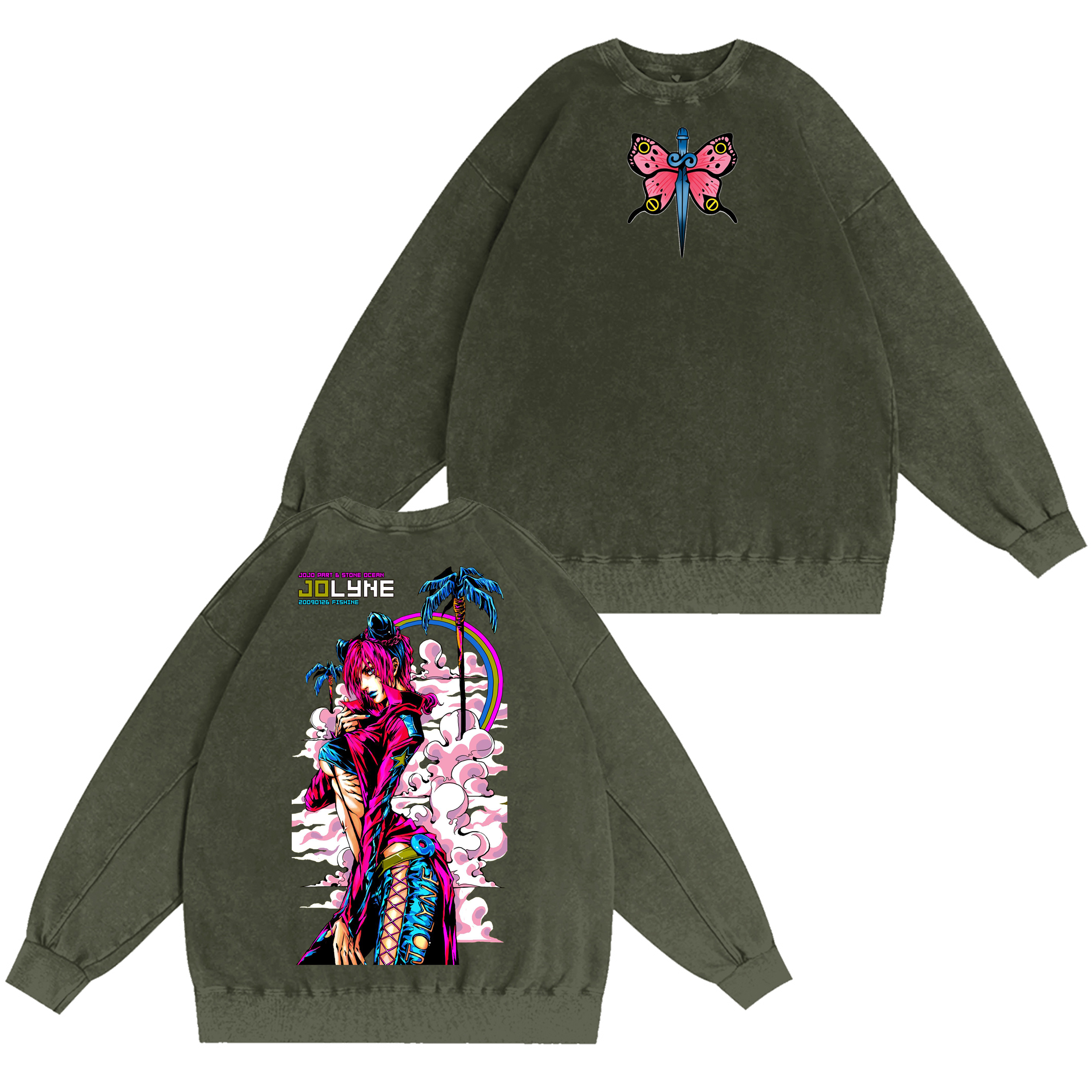 Jolyne Cujoh,JoJo Stone Ocean Washed T-shirt/Crewneck/Hoodie-Coordom