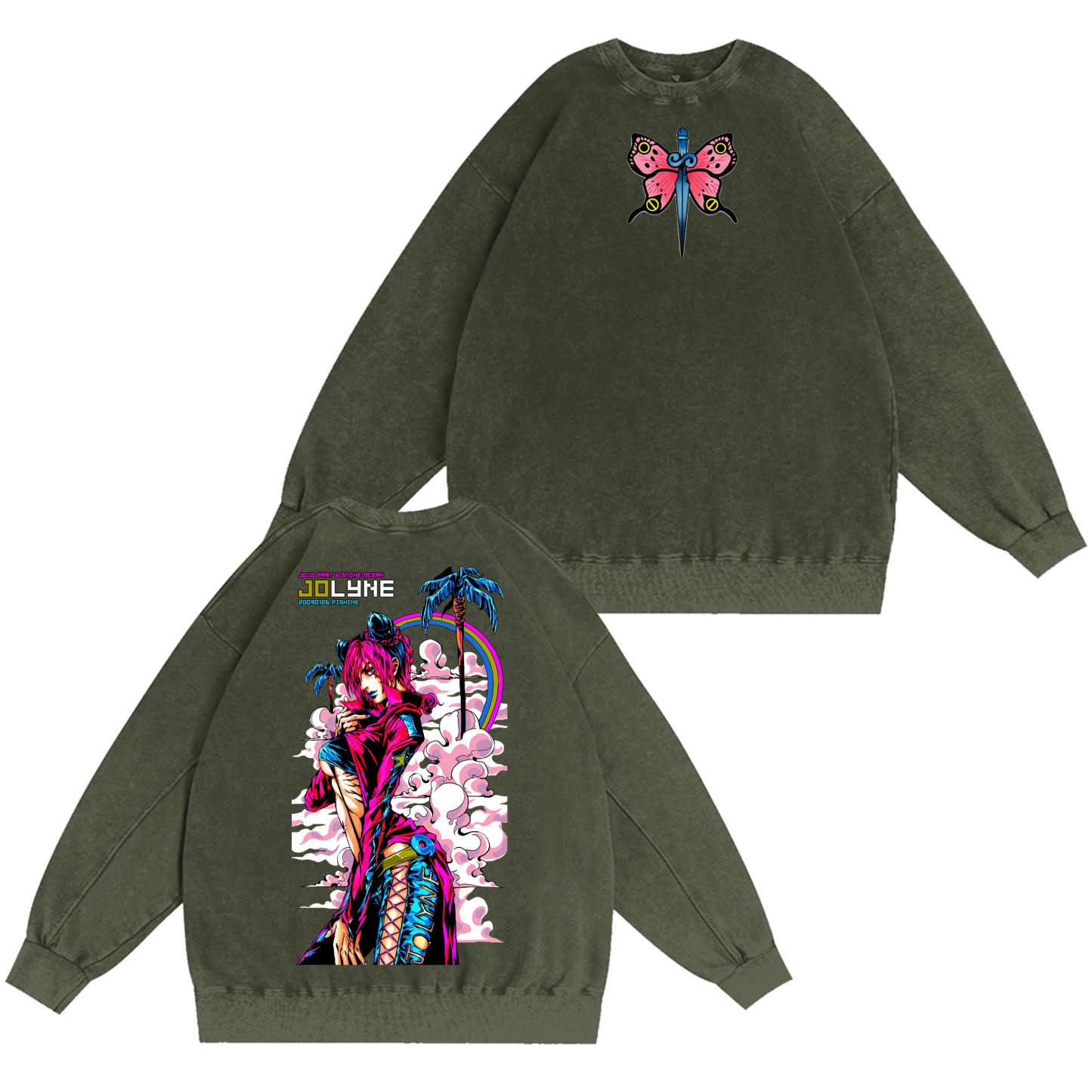 Jolyne Cujoh,JoJo Stone Ocean Washed T-shirt/Crewneck/Hoodie-Coordom