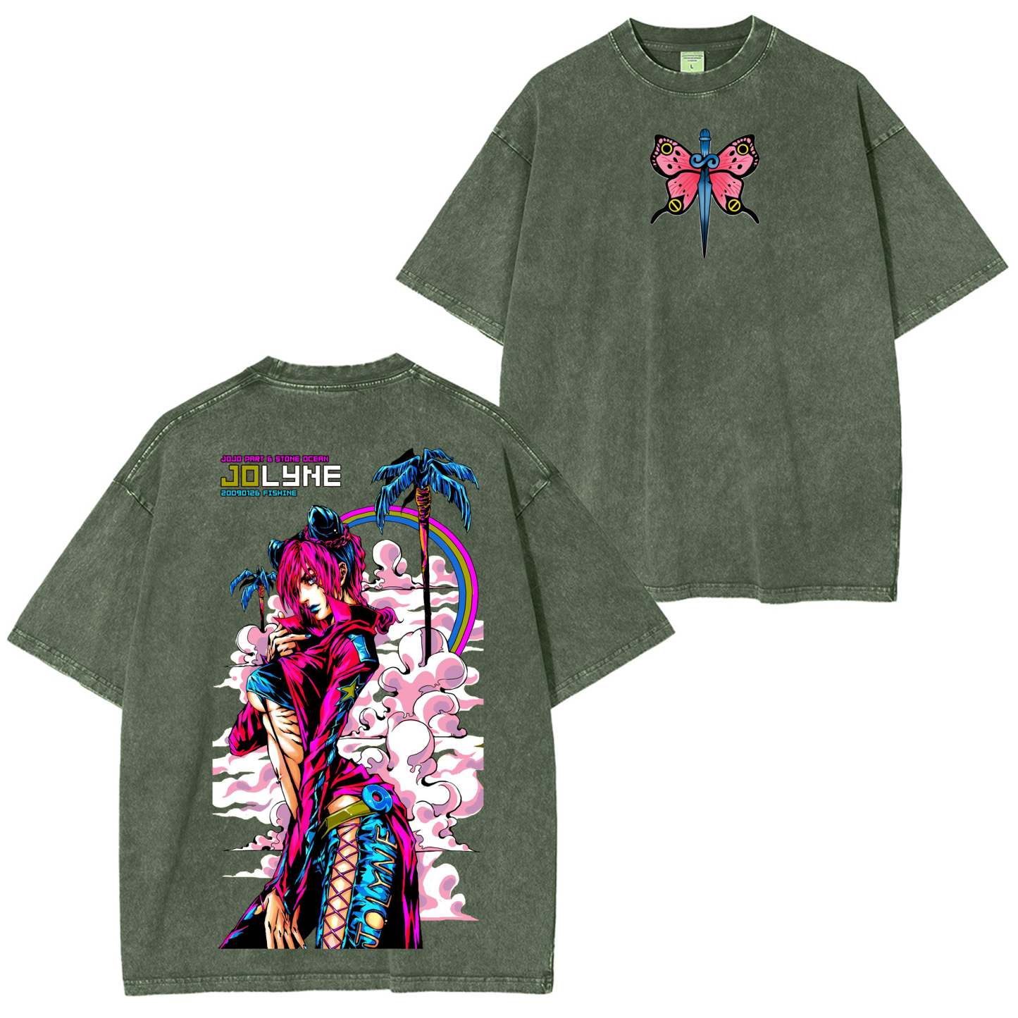 Jolyne Cujoh,JoJo Stone Ocean Washed T-shirt/Crewneck/Hoodie-Coordom