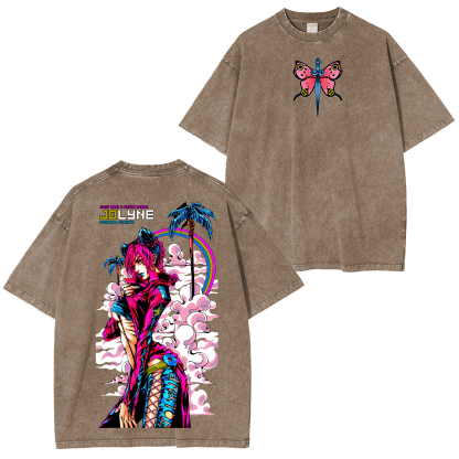 Jolyne Cujoh,JoJo Stone Ocean Washed T-shirt/Crewneck/Hoodie-Coordom