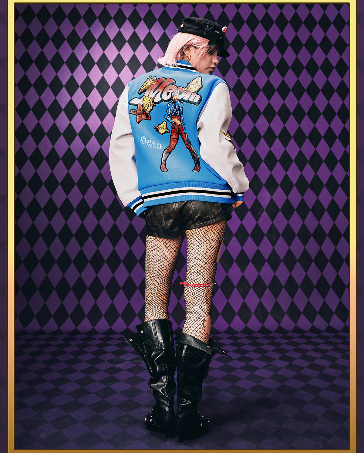 JOJO  Embroidered Patch Varsity Jacket-Coordom