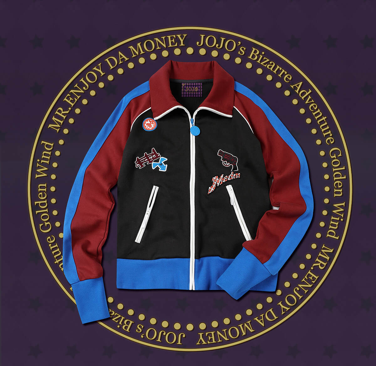 JOJO  Color Block High Neck Track Jacket-Coordom