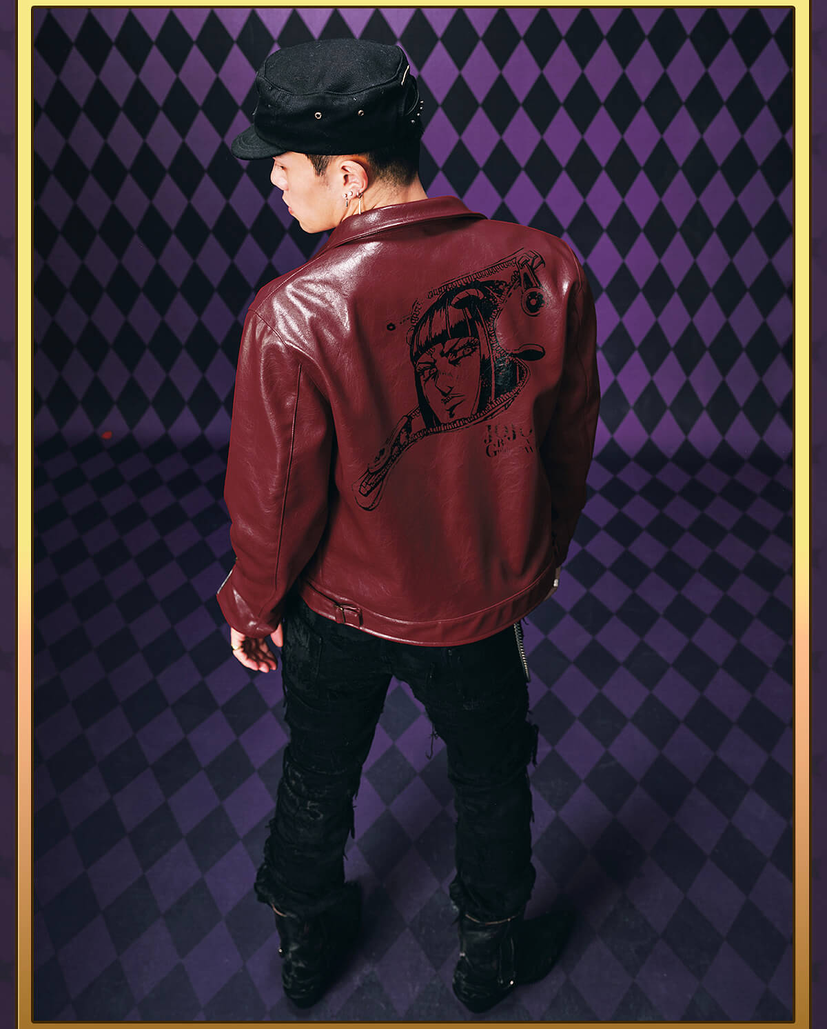 JOJO  PU Leather Biker Jacket-Coordom