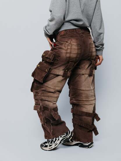 "ACADEMY" Cargo Pants Brown-Coordom