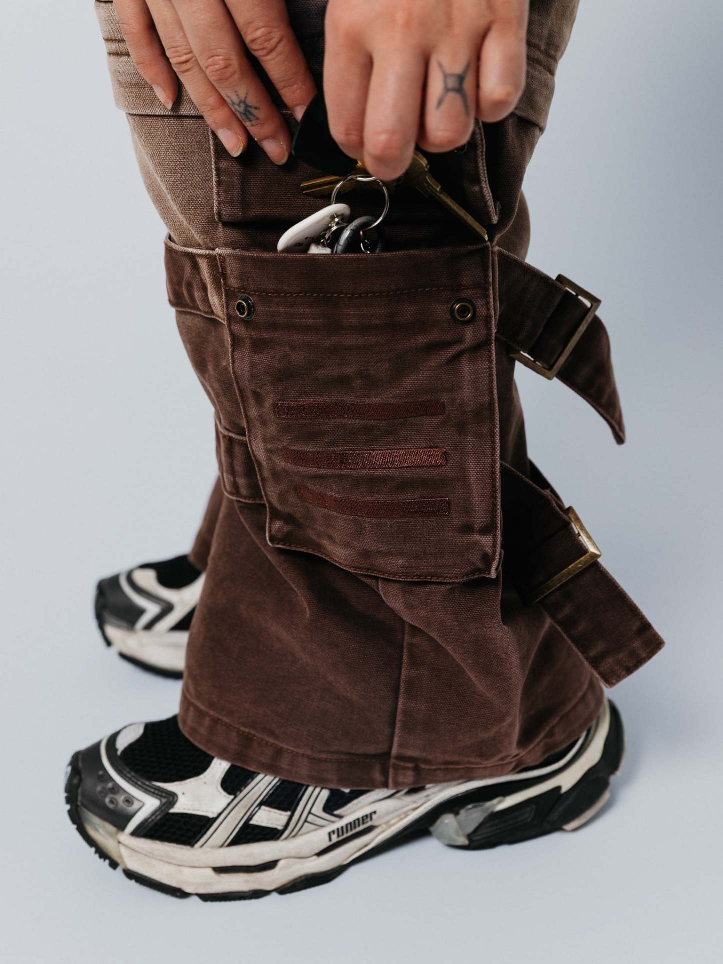 "ACADEMY" Cargo Pants Brown-Coordom