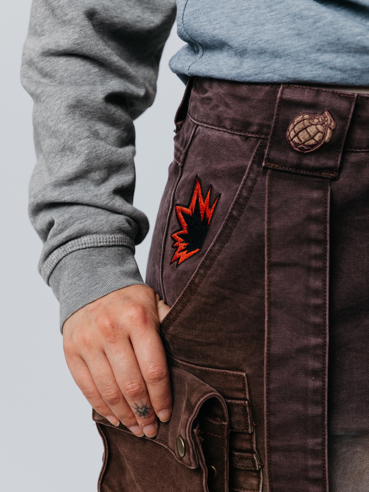 "ACADEMY" Cargo Pants Brown-Coordom