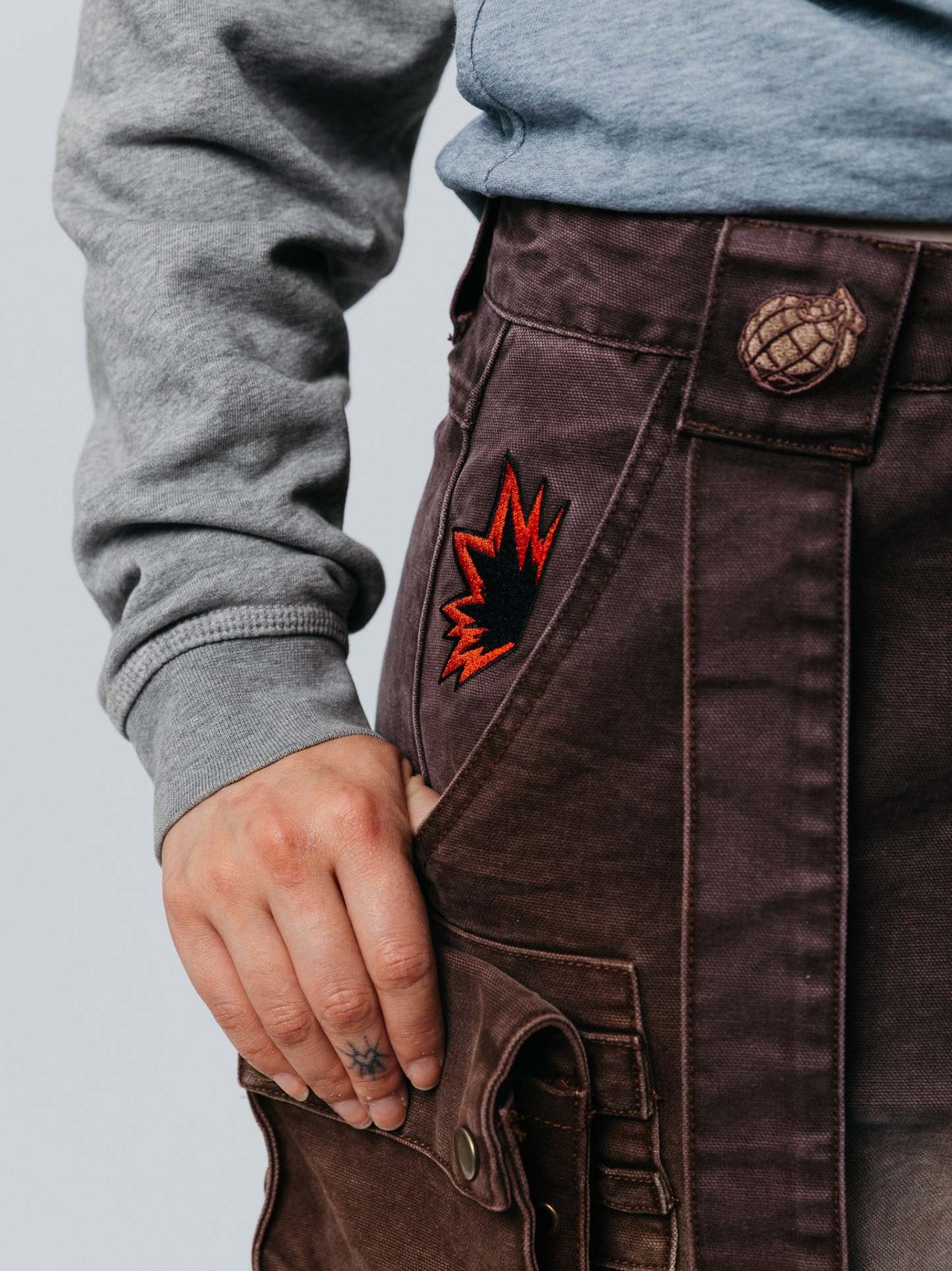 "ACADEMY" Cargo Pants Brown-Coordom