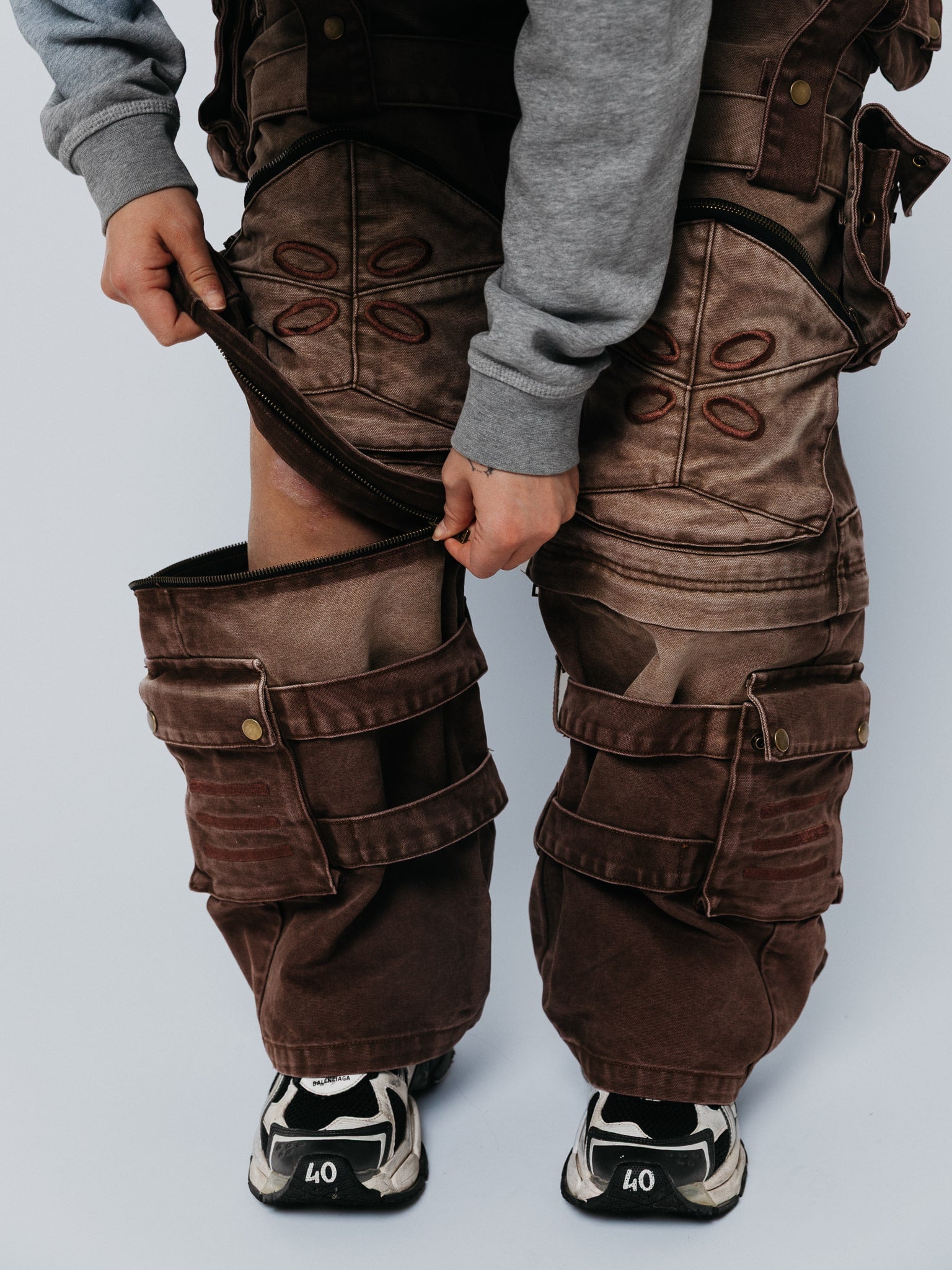"ACADEMY" Cargo Pants Brown-Coordom