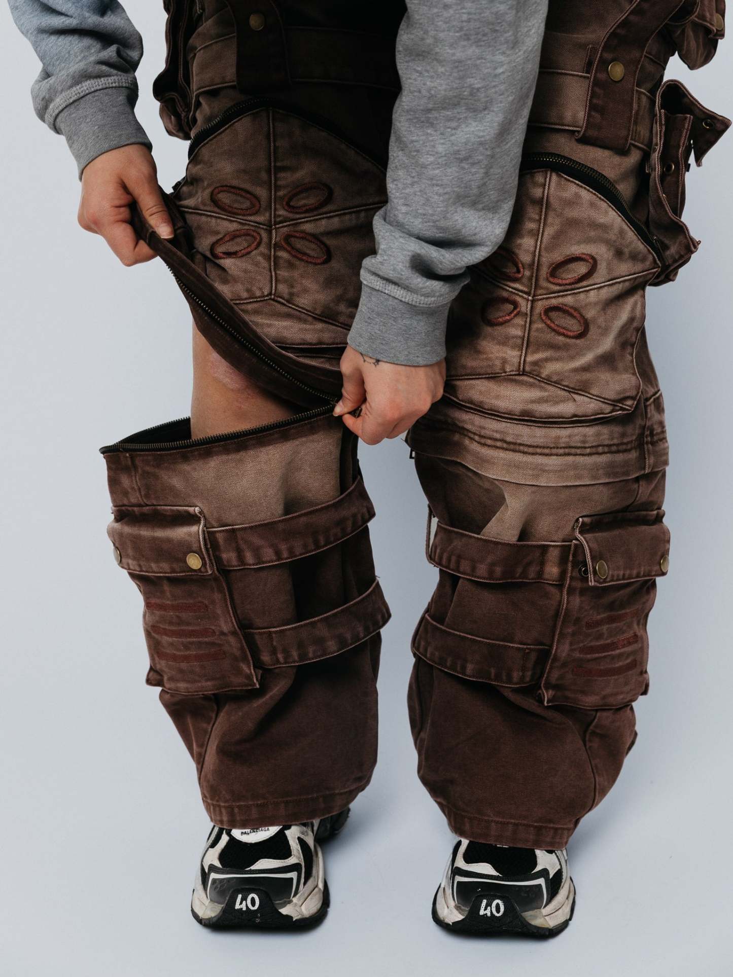 "ACADEMY" Cargo Pants Brown-Coordom