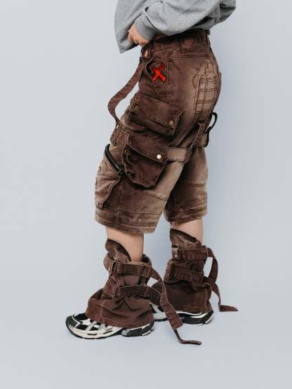 "ACADEMY" Cargo Pants Brown-Coordom