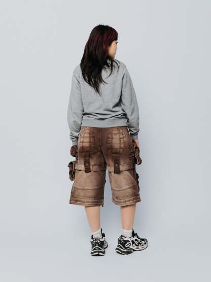 "ACADEMY" Cargo Pants Brown-Coordom