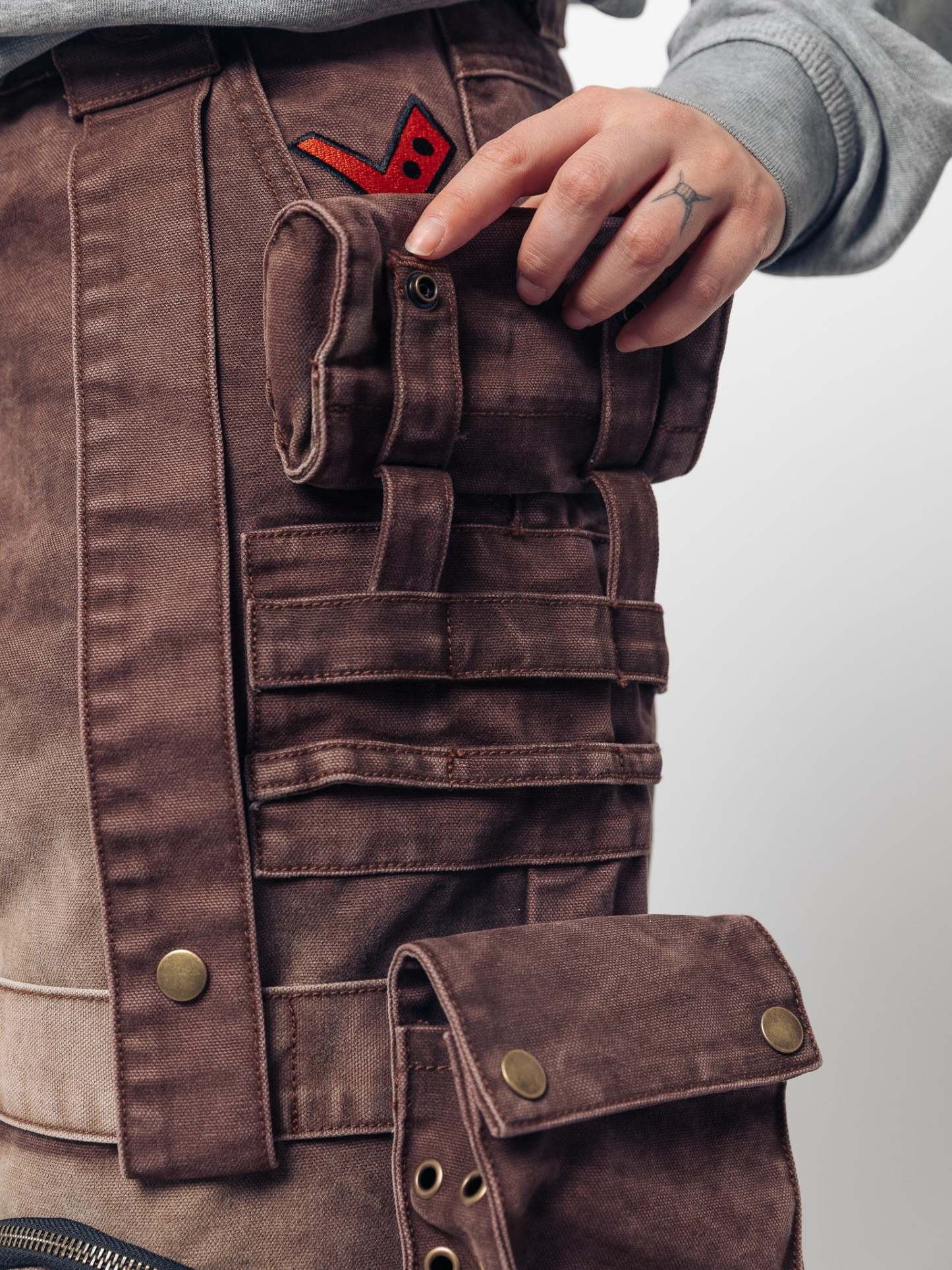 "ACADEMY" Cargo Pants Brown-Coordom