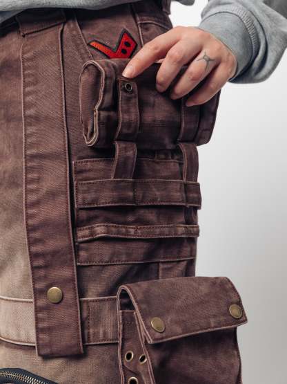 "ACADEMY" Cargo Pants Brown-Coordom
