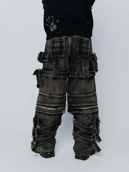 "ACADEMY" Cargo Pants Black-Coordom