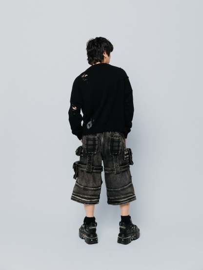 "ACADEMY" Cargo Pants Black-Coordom