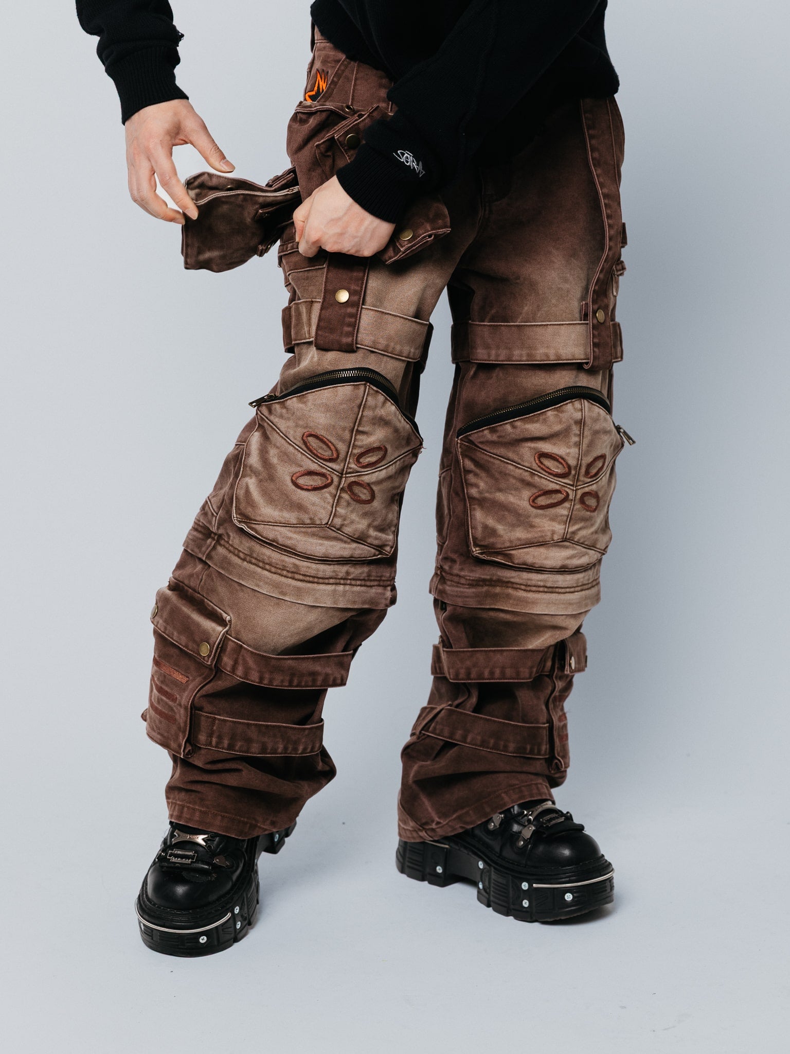 "ACADEMY" Cargo Pants Brown-Coordom