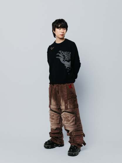"ACADEMY" Cargo Pants Brown-Coordom