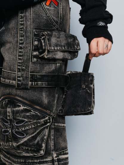 "ACADEMY" Cargo Pants Black-Coordom