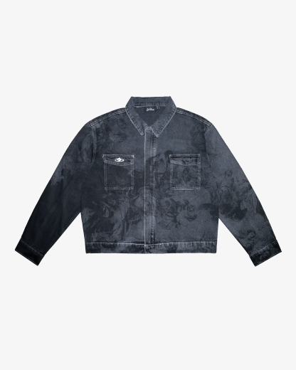 RENAISSANCE DENIM JACKET WASHED BLACK-Coordom