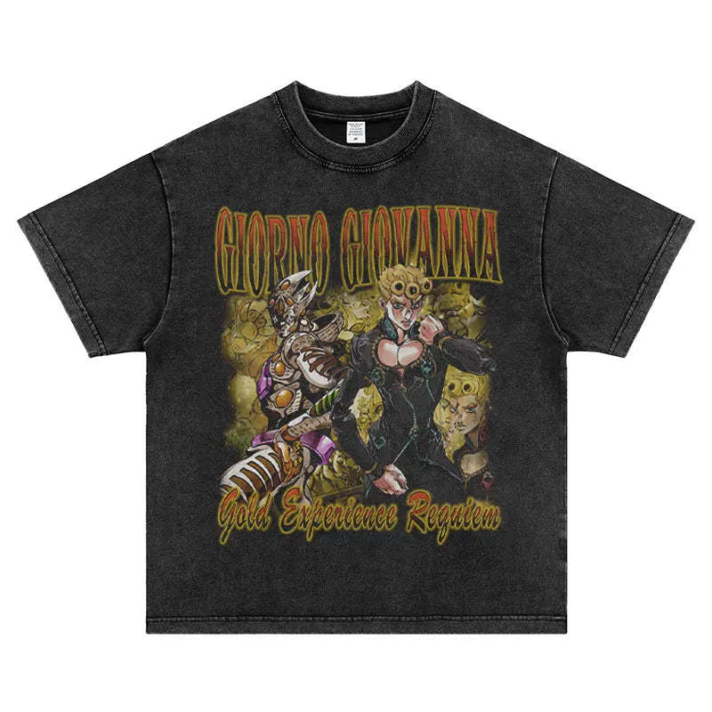 JoJo's Giorno Giovanna Vintage T-Shirt-Coordom