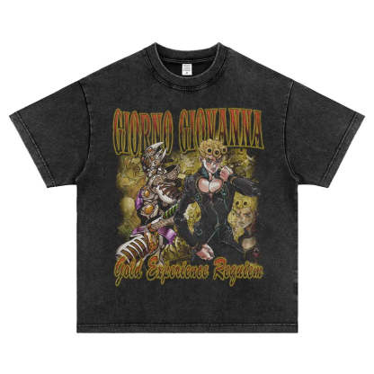 JoJo's Giorno Giovanna Vintage T-Shirt-Coordom