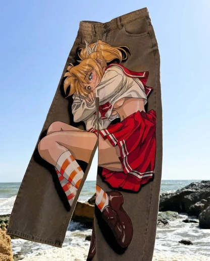 "SCHOOLGIRL" - Akar-Kami - To Heart Anime Jeans-Coordom