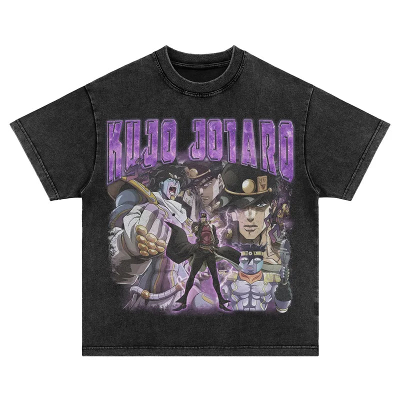 JoJo's Kujo Jotaro Vintage T-Shirt-Coordom